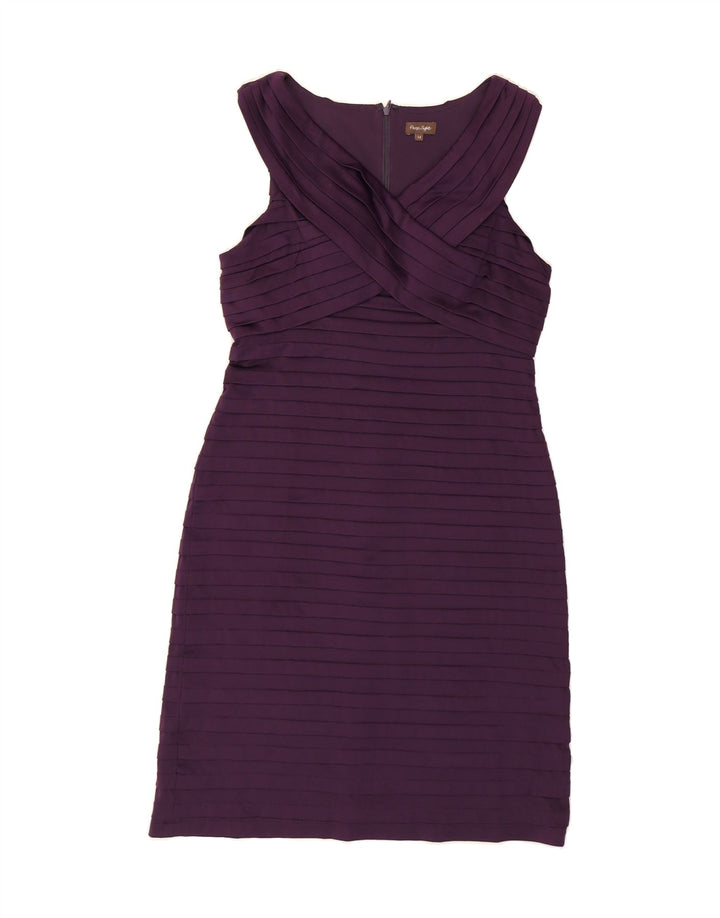 PHASE EIGHT Womens Sleeveless Sheath Dress UK 14 Medium Purple Polyester Vintage Phase Eight and Second-Hand Phase Eight from Messina Hembry 