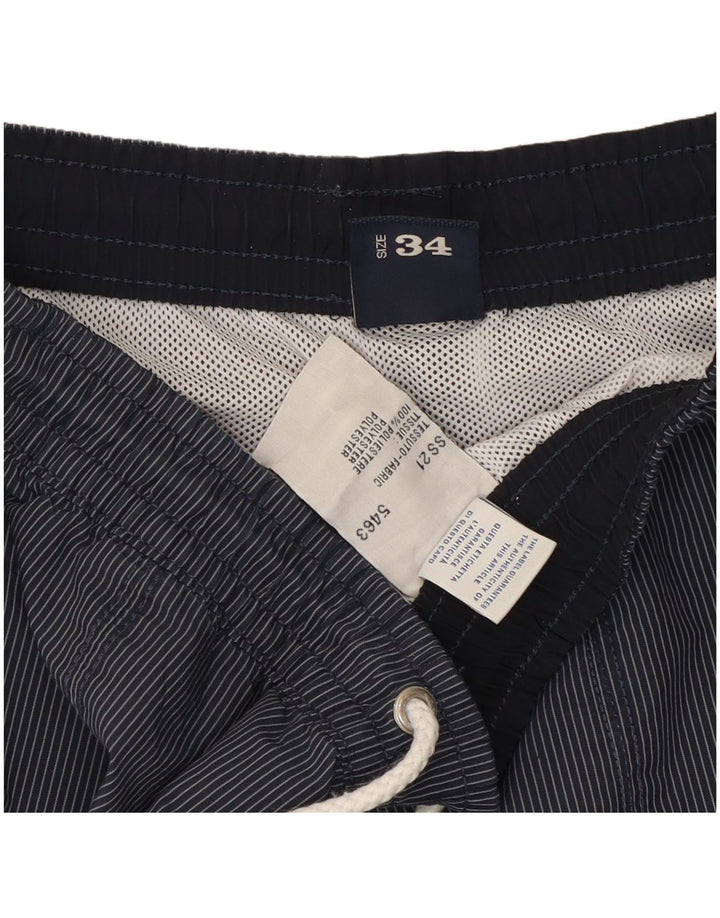 North Sails Badeshorts til mænd store marineblå stribet polyester