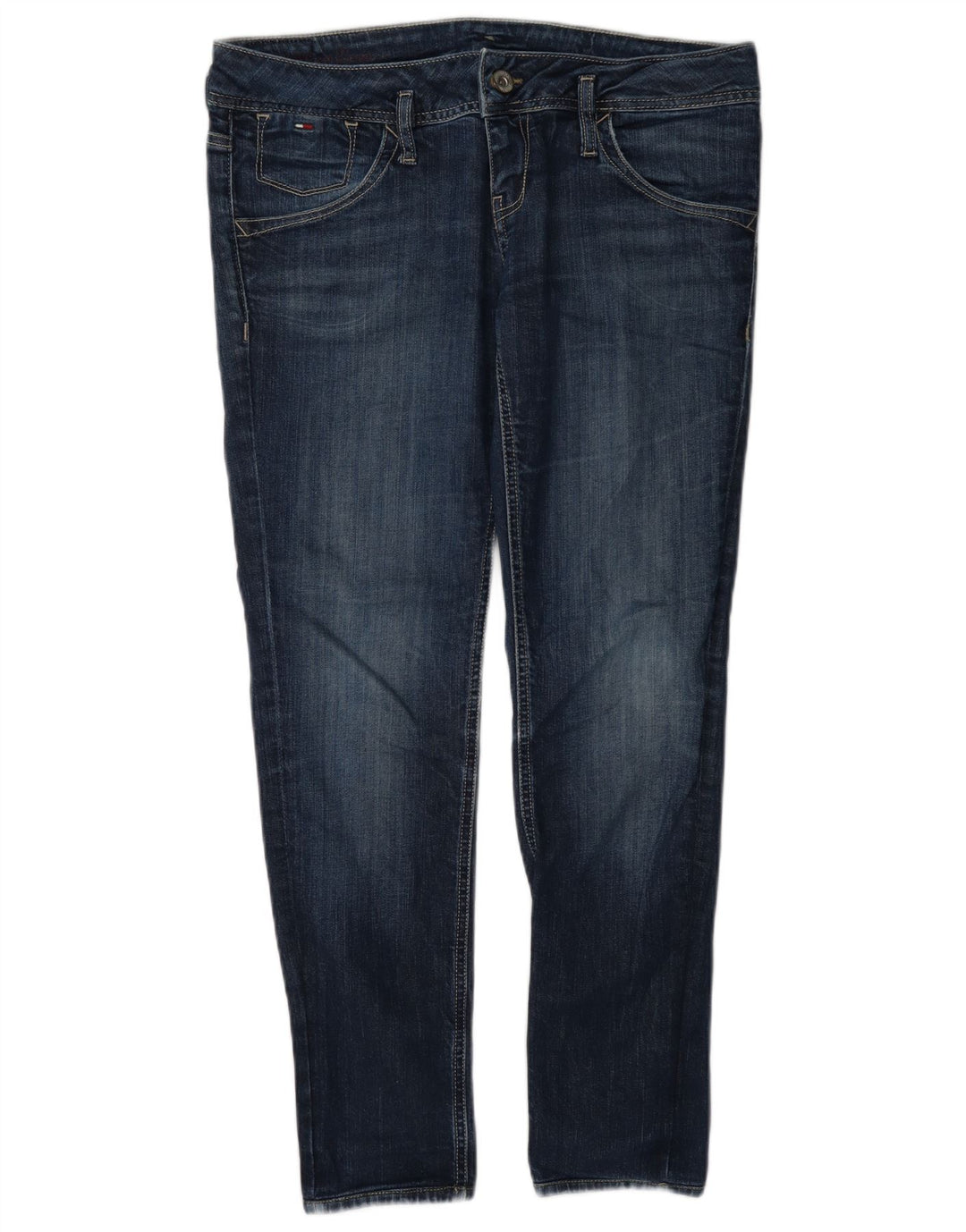 Tommy Hilfiger Dame Slim Jeans W34 L30 Marineblå Bomuld