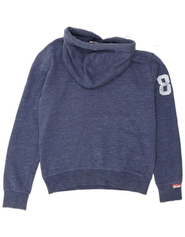 Superdry Grafisk hættetrøje til mænd mellem marineblå flækket bomuld