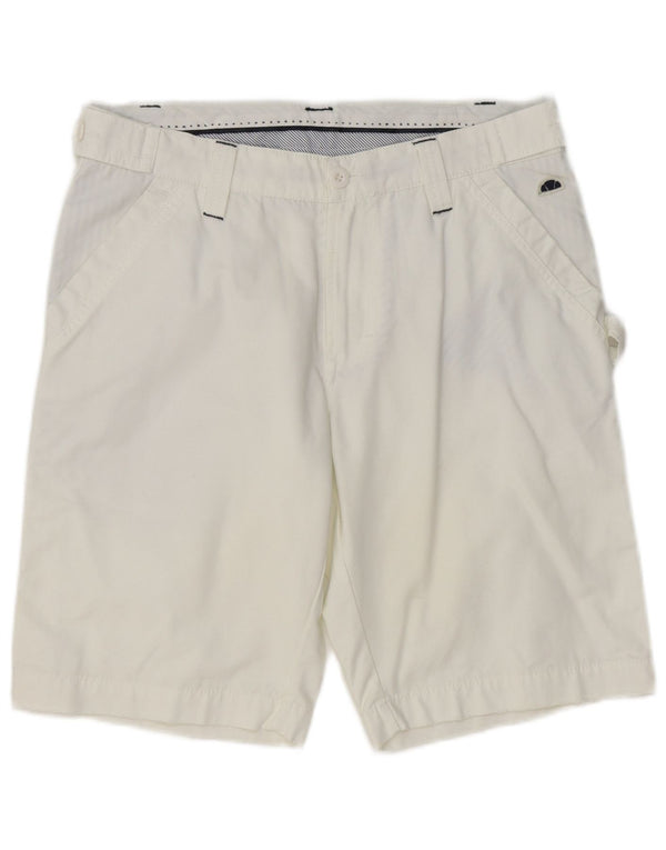 ELLESSE Chino Shorts til mænd IT 48 Medium W32 Hvid Bomuld