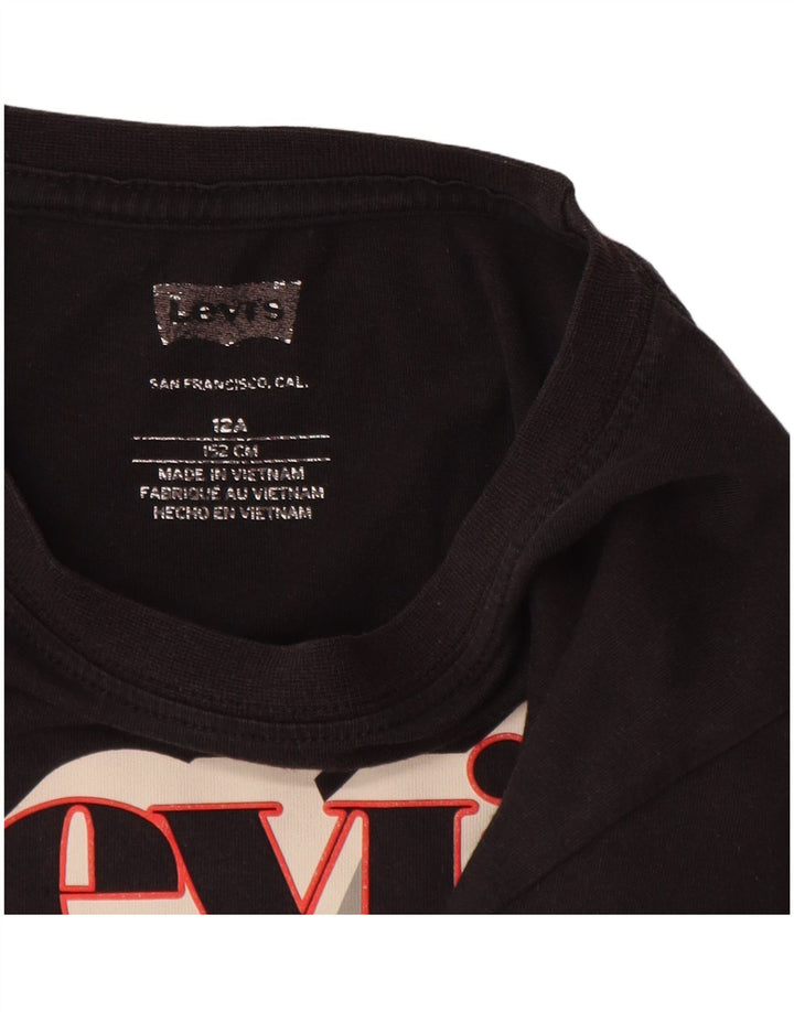 LEVI'S drenge grafisk T-shirt top 11-12 år marineblå