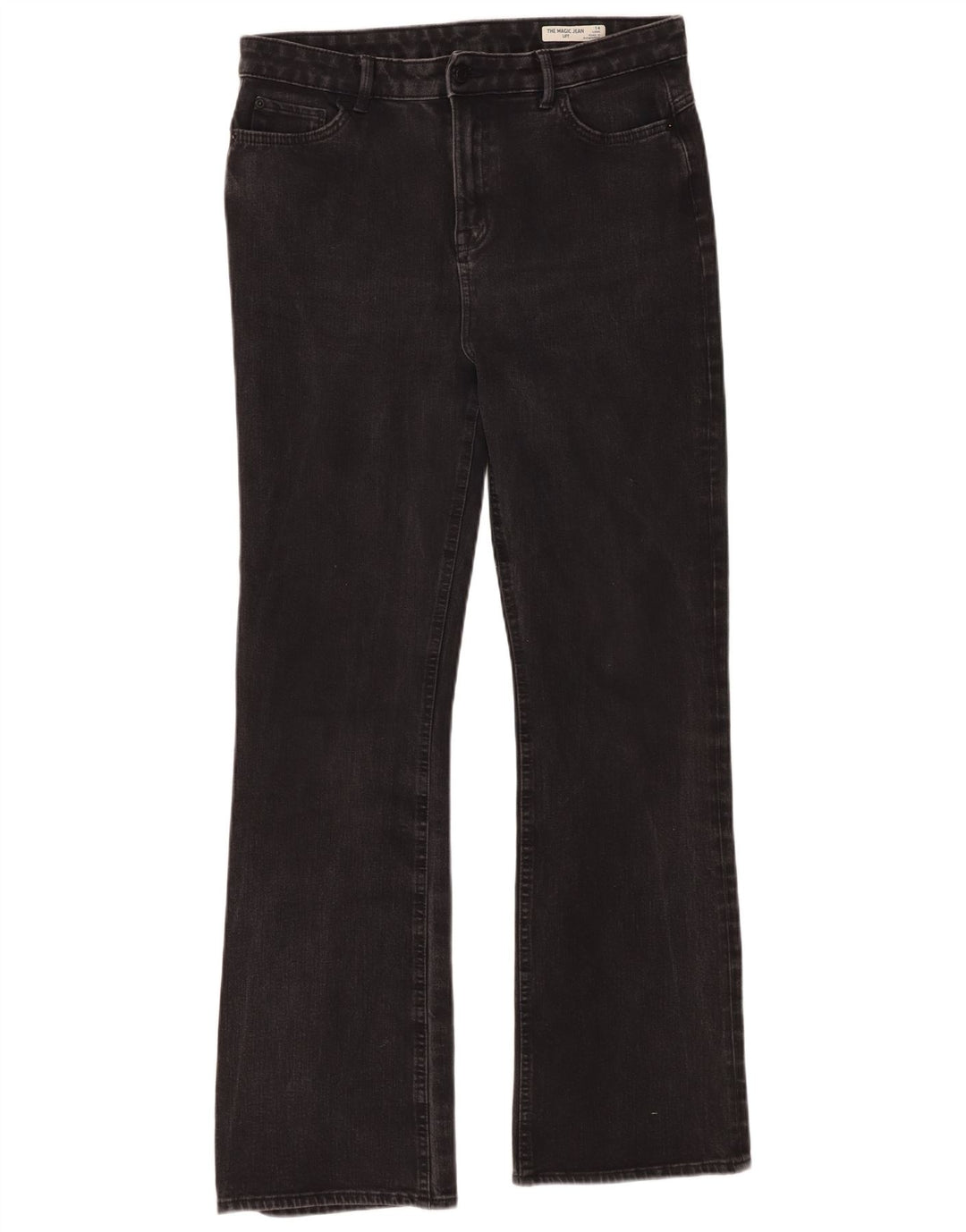 Marks & Spencer Dame Bootcut Jeans UK 14 Large W34 L31 Black Bomuld