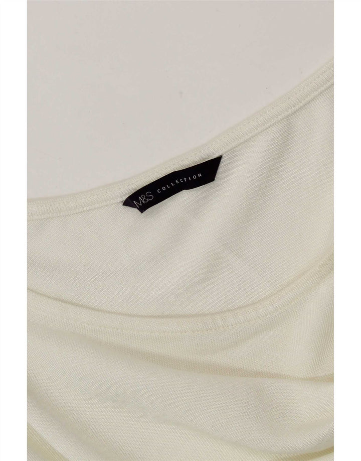 Marks & Spencer Dame Top 3/4 ærmer UK 18 XL Off White