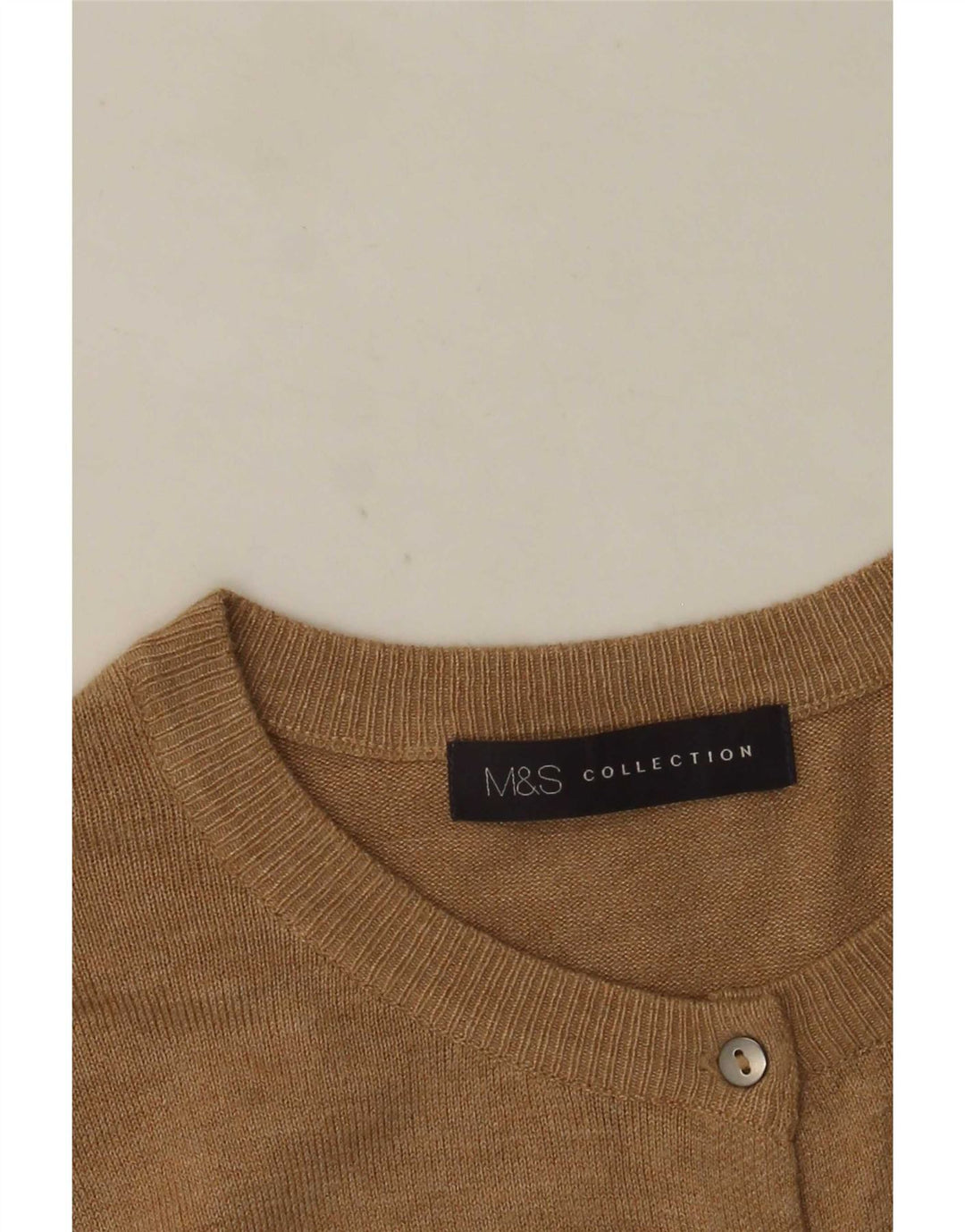 Marks & Spencer Dame Cardigan Sweater UK 14 Medium Beige