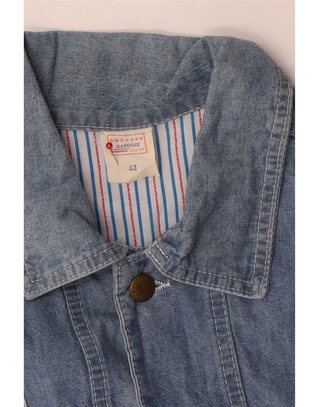 Casucci Dame denimjakke IT 42 Medium Blue Bomuld
