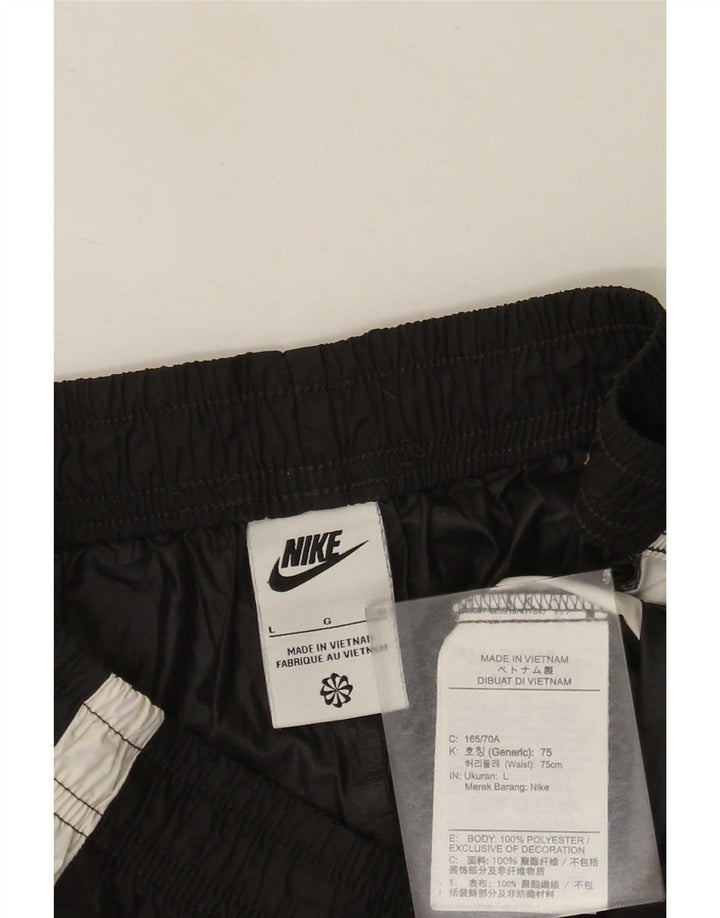 Nike Graphic Sports Shorts til kvinder UK 16 Large Black Colourblock Polyester
