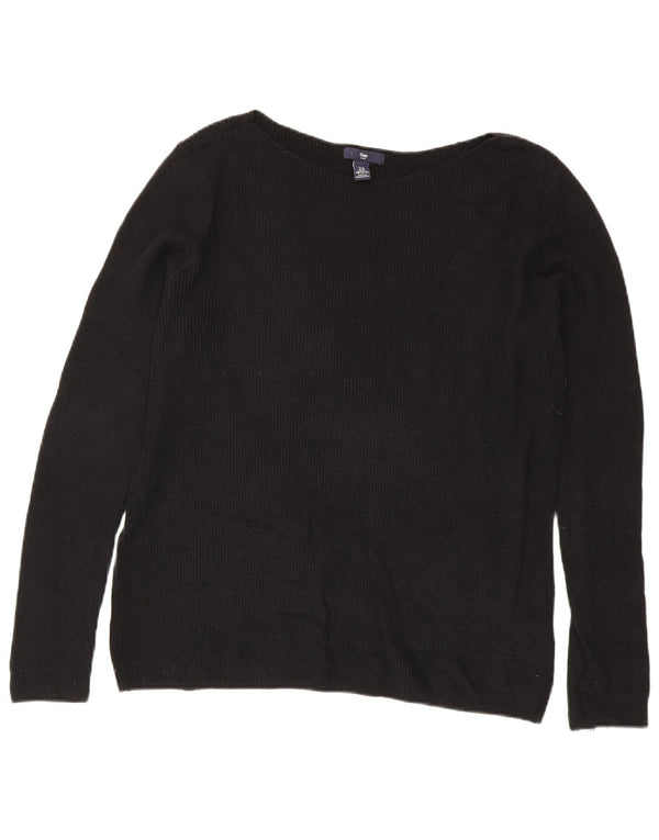 Gap Dame Boat Neck Jumper Sweater UK 18 XL Sort Bomuld