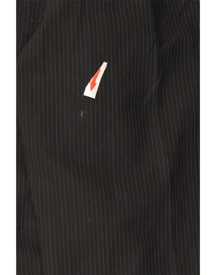 Marks & Spencer Herre Pegged Suit Bukser W36 L33 Sort nålestribet polyester