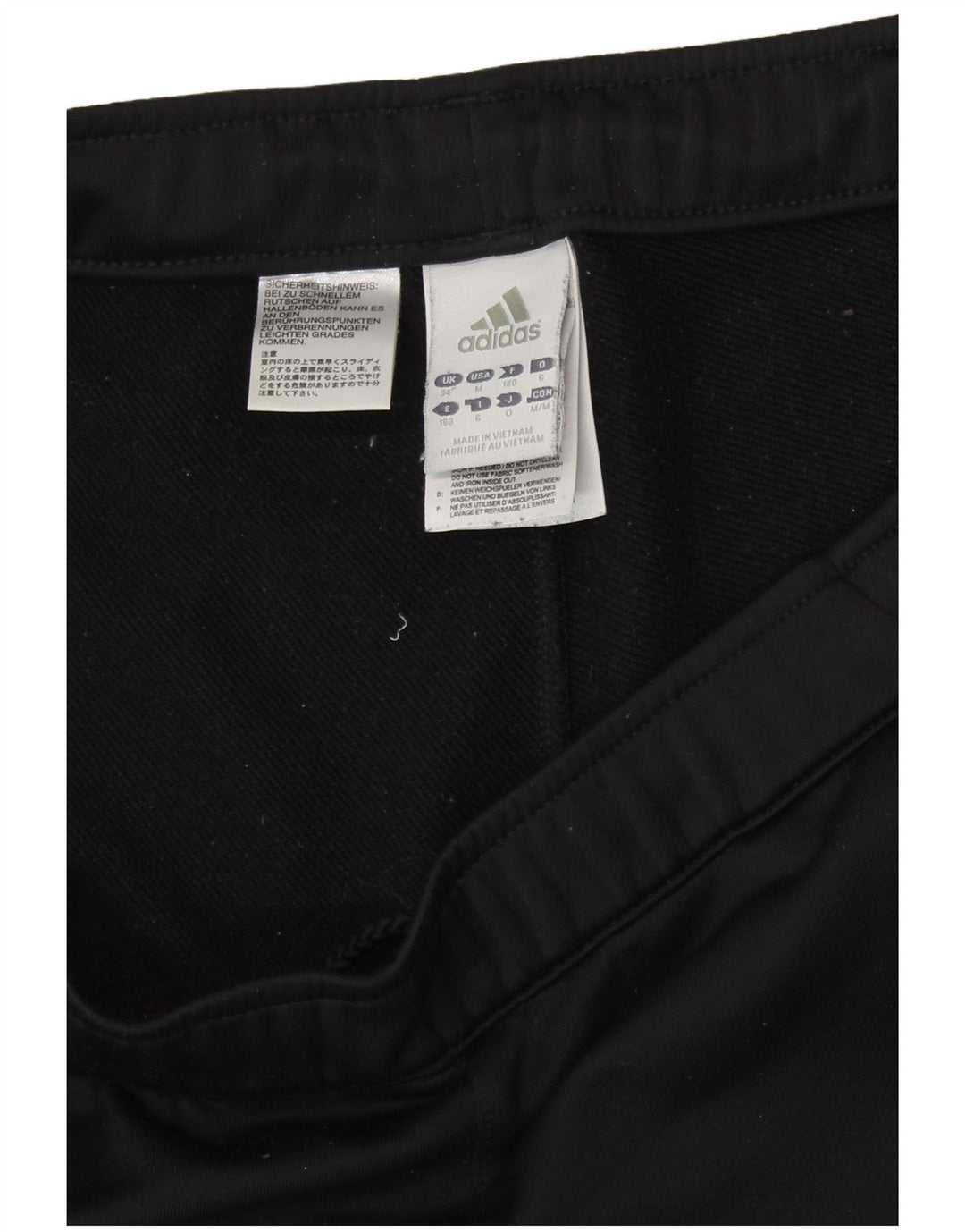 ADIDAS Mens Tracksuit Trousers Joggers Large Black Polyester