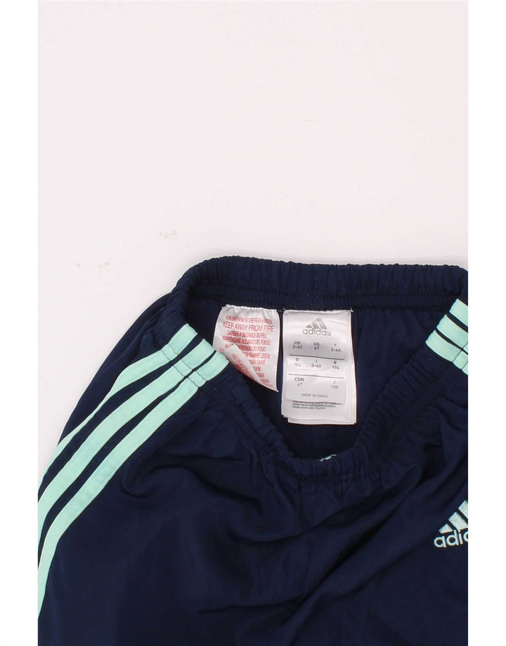 Adidas Drenge Træningsdragt Bukser Joggers 3-4 År Marineblå Polyester