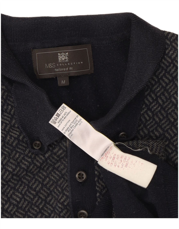 Marks & Spencer Herre skræddersyet pasform Polo Neck sweater Medium Navy Blue
