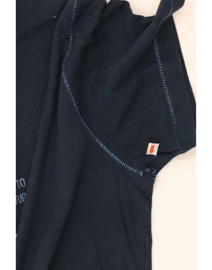 Tænk Pink Herre grafisk T-shirt top XL marineblå bomuld