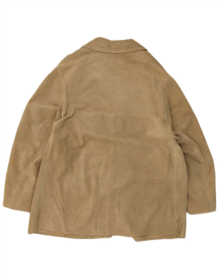 Massimo Rebecchi Dame 4-knaps ruskindsblazerjakke UK 14 Medium Beige