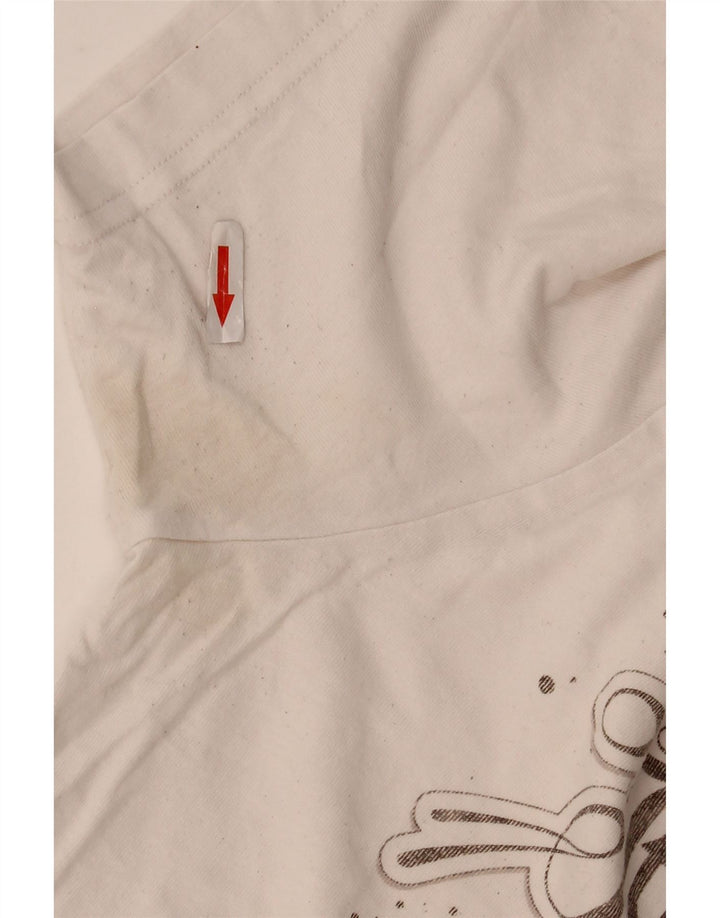 Adidas Grafisk T-shirt top til mænd Medium hvid bomuld