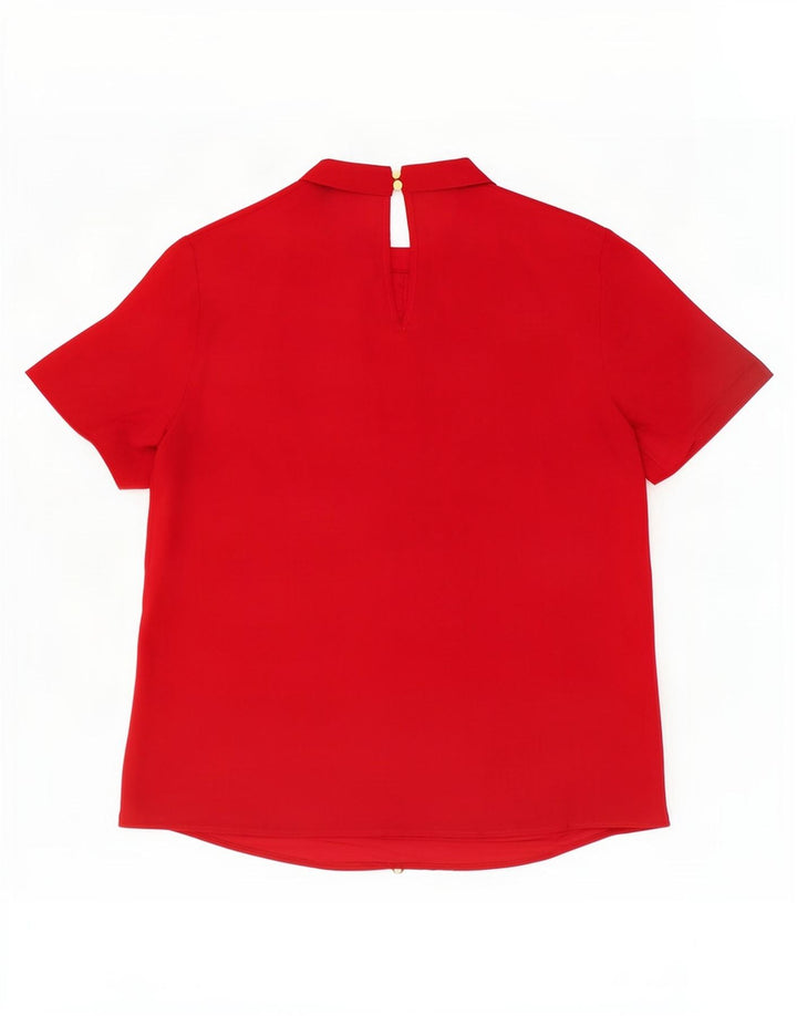 Oasis Damebluse Top UK 14 Stor Rød Polyester