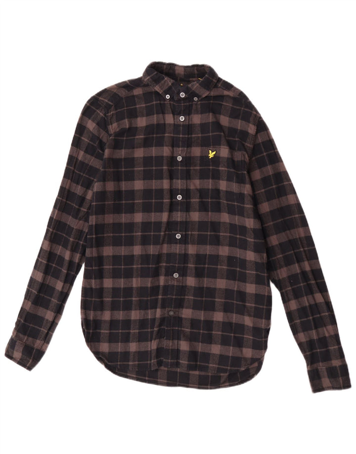Lyle & Scott Herre flannelskjorte lille brun ternet bomuld