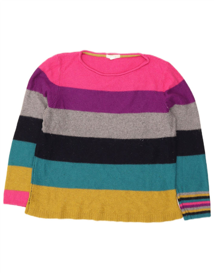 White Stuff Womens Boat Neck Jumper Sweater UK 16 Large Flerfarvet