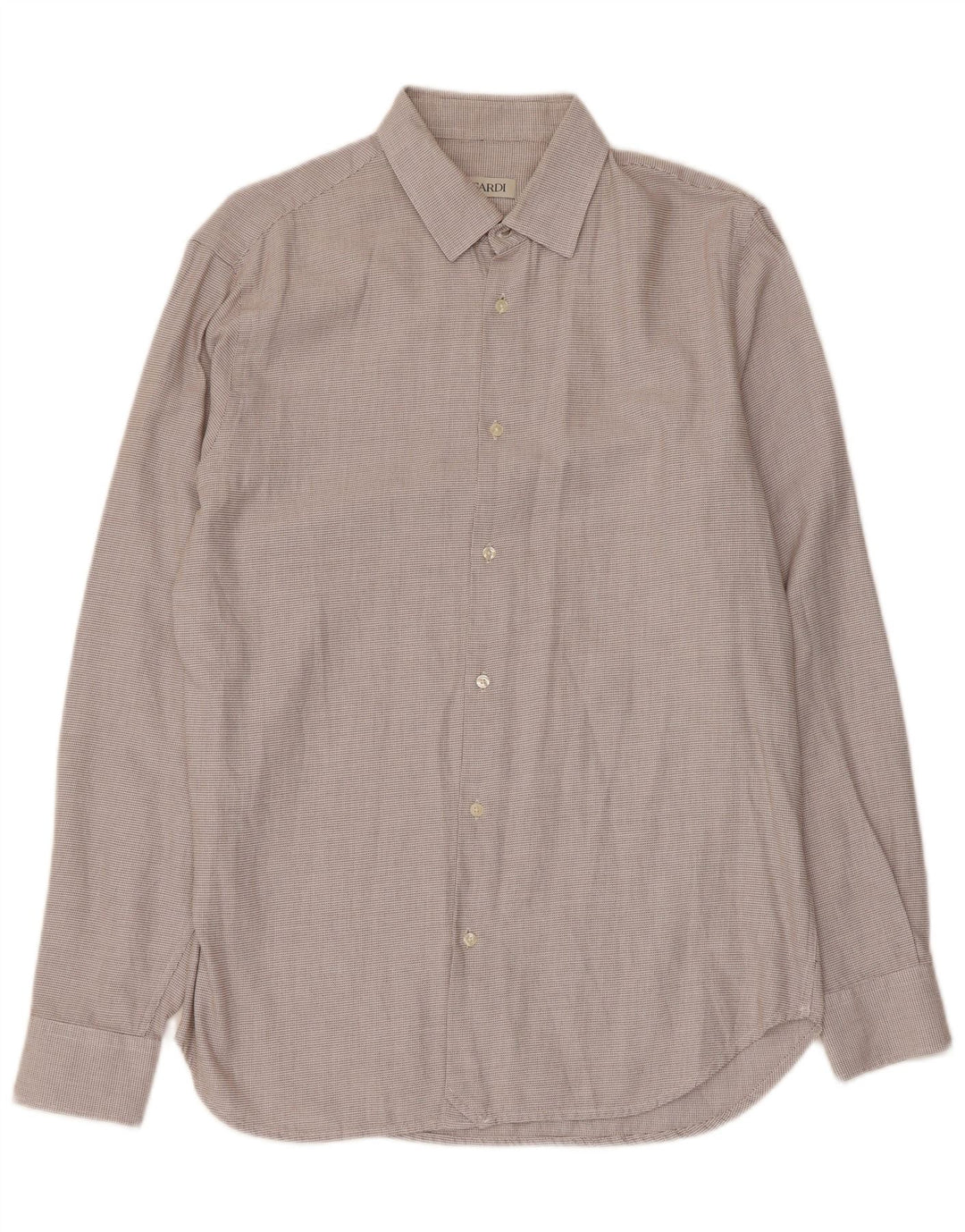 Trussardi Herre Regular Fit Skjorte Størrelse 41 Stor Grå Geometrisk Bomuld