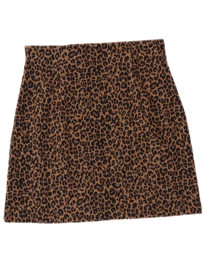 Marks & Spencer Mininederdel til kvinder UK 12 Medium W30 Brun Leopard