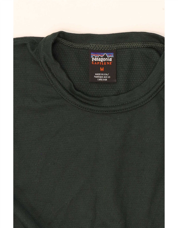 Patagonia Herre Top Langærmet Medium Grøn Polyester