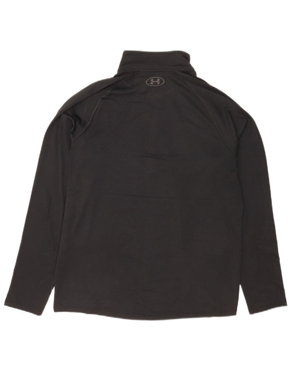 Under Armour Herre Zip Neck Pullover Træningsdragt Top Medium Sort