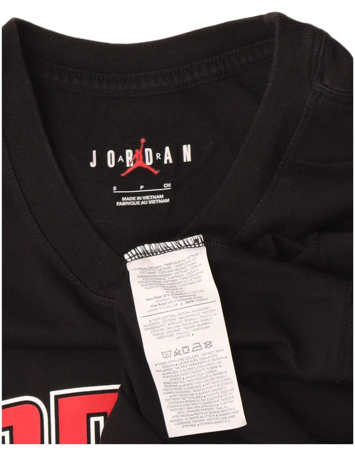 Jordan Herre grafisk T-shirt top lille sort bomuld