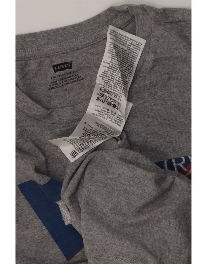 Levi's Herre grafisk T-shirt top mellemgrå bomuld