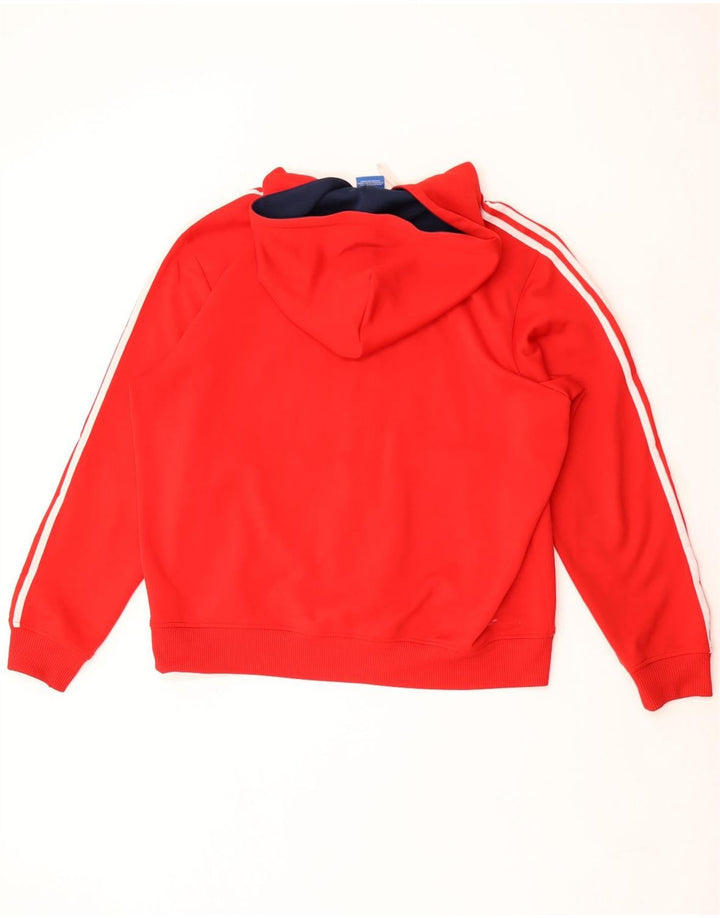 Adidas Hættetrøje med lynlås til mænd XL Rød Polyester