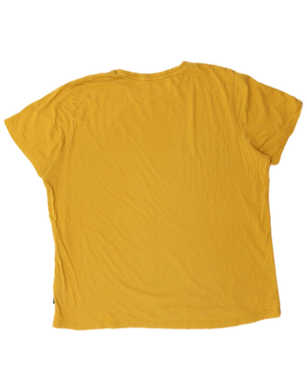 Puma Herre Grafisk T-Shirt Top 2XL Gul Bomuld