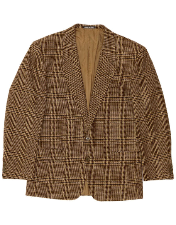 Profilo Herre 2-knaps blazerjakke IT 48 Medium Brown Houndstooth