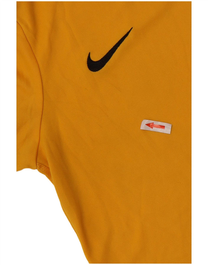 Nike Boys Dri Fit T-Shirt Top 12-13 År Stor Gul Polyester