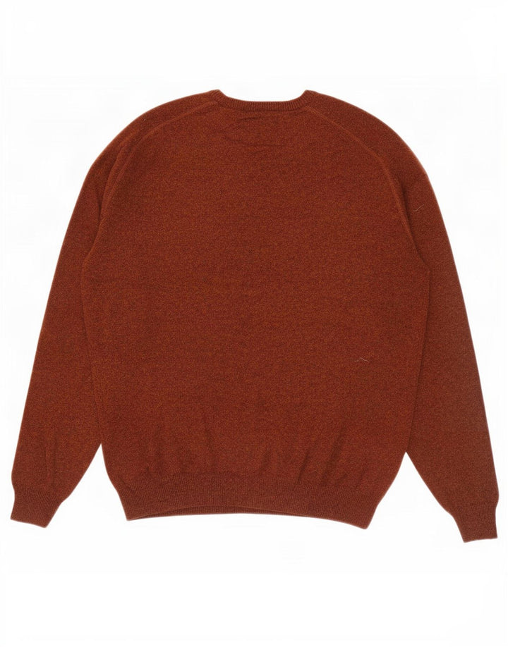 Massimo Dutti Herre Crew Neck Jumper Sweater Medium Brun Uld