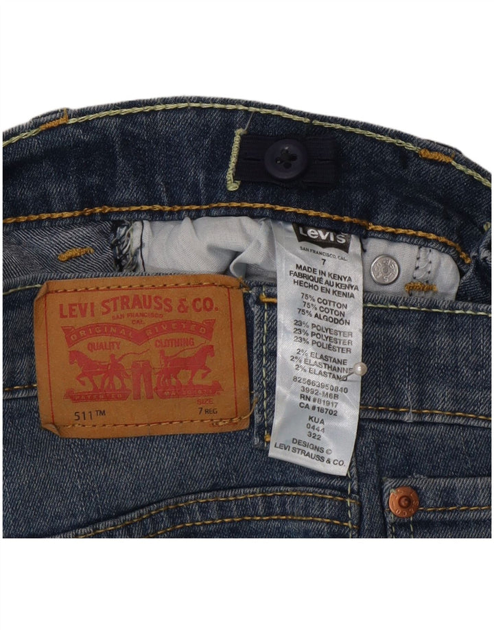 Levi's Boys 511 Slim Jeans 6-7 år W22 L22 Blå Bomuld