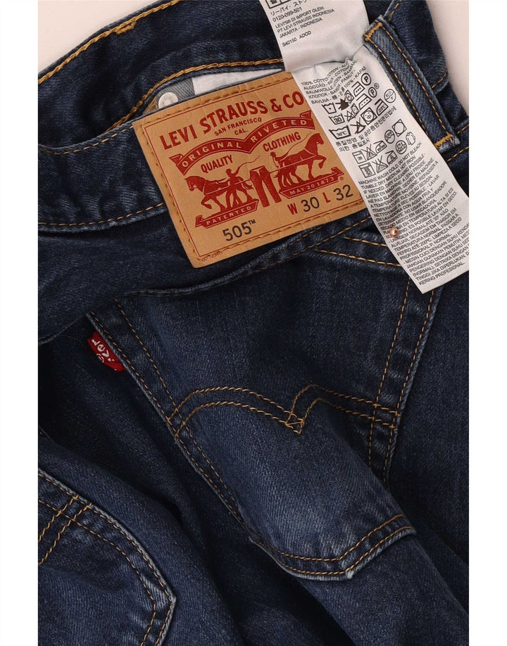 Levi's Herre 505 lige jeans W30 L32 blå bomuld