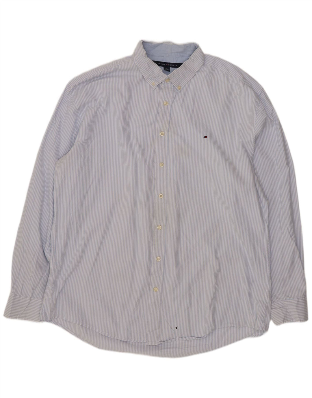 Tommy Hilfiger herreskjorte 2XL blå stribet bomuld