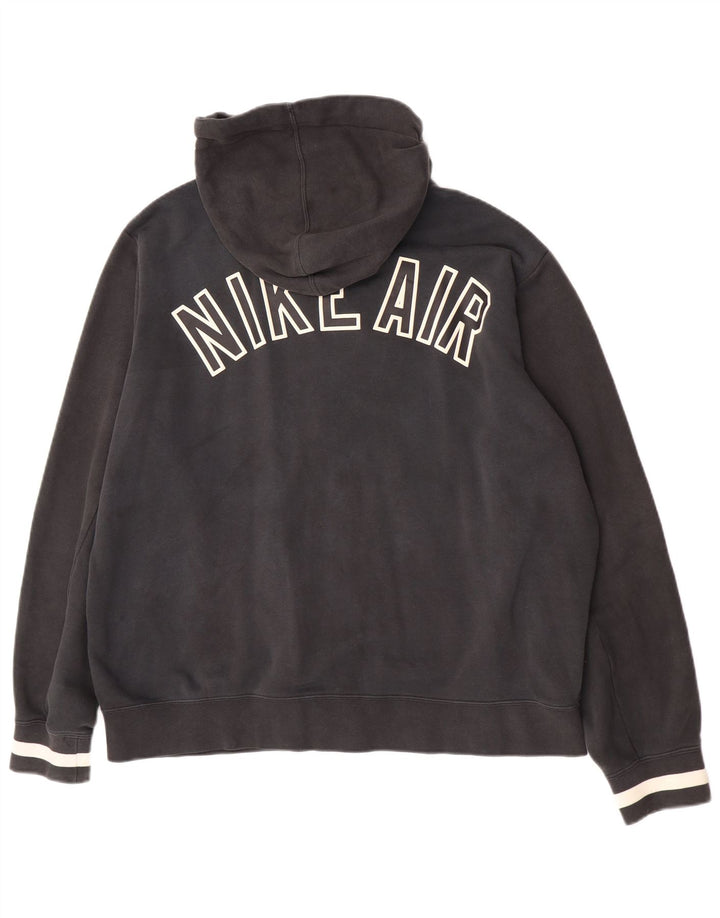 Nike Herre Air Graphic Hættetrøje Sweater med lynlås Large Sort