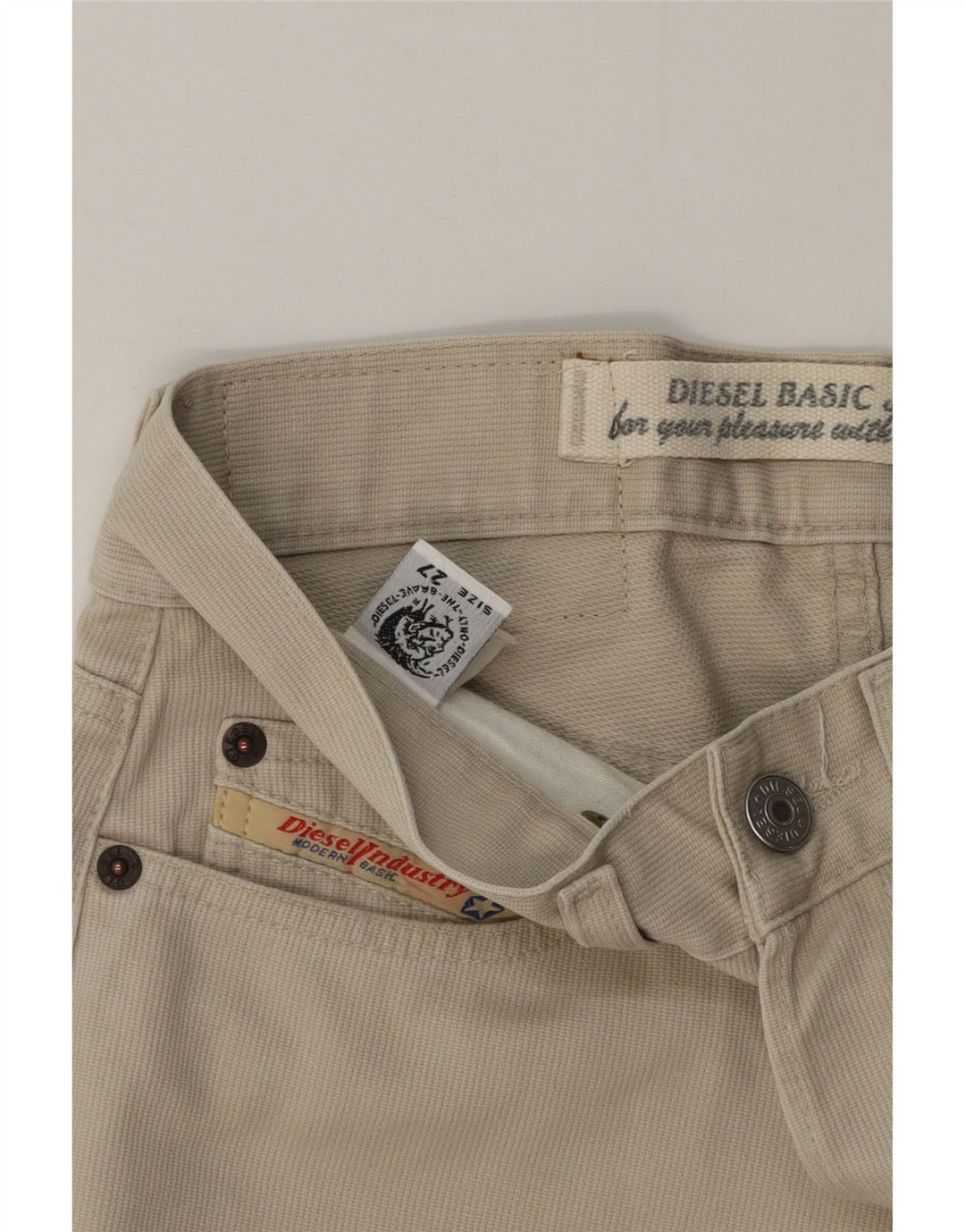 Diesel Herre Lige Casual Bukser W27 L29 Beige