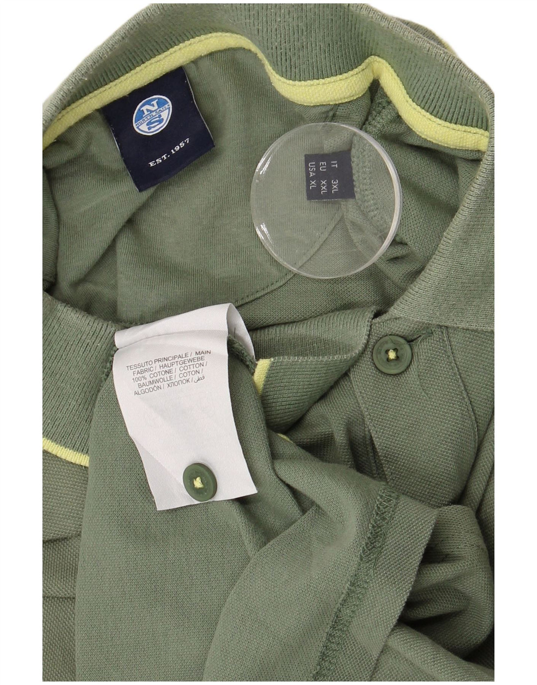 NORTH SAILS Poloskjorte til mænd XL Khaki Bomuld