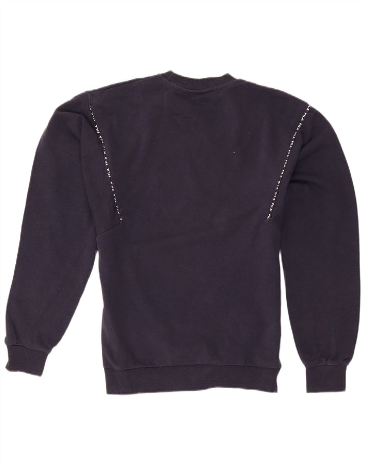 Fila grafisk sweatshirt til mænd XS marineblå bomuld