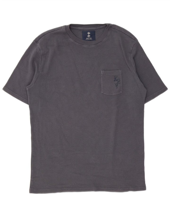 Nerve Herre Grafisk T-Shirt Top 2XL Grå Bomuld