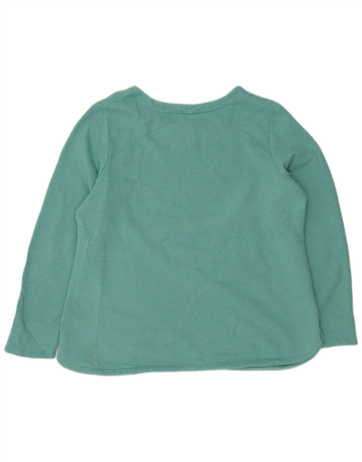 IZOD Oversized Sweatshirt Jumper til kvinder DK 18 XL turkis bomuld