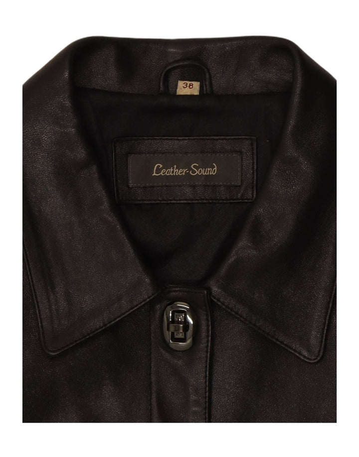 LEATHER SOUND Womens Leather Jacket EU 38 Medium Black Leather Vintage Leather Sound and Second-Hand Leather Sound from Messina Hembry 