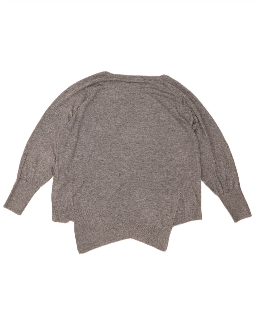 Zara Dame Loose Fit Boat Neck Jumper Sweater UK 10 Small Grey Viscose