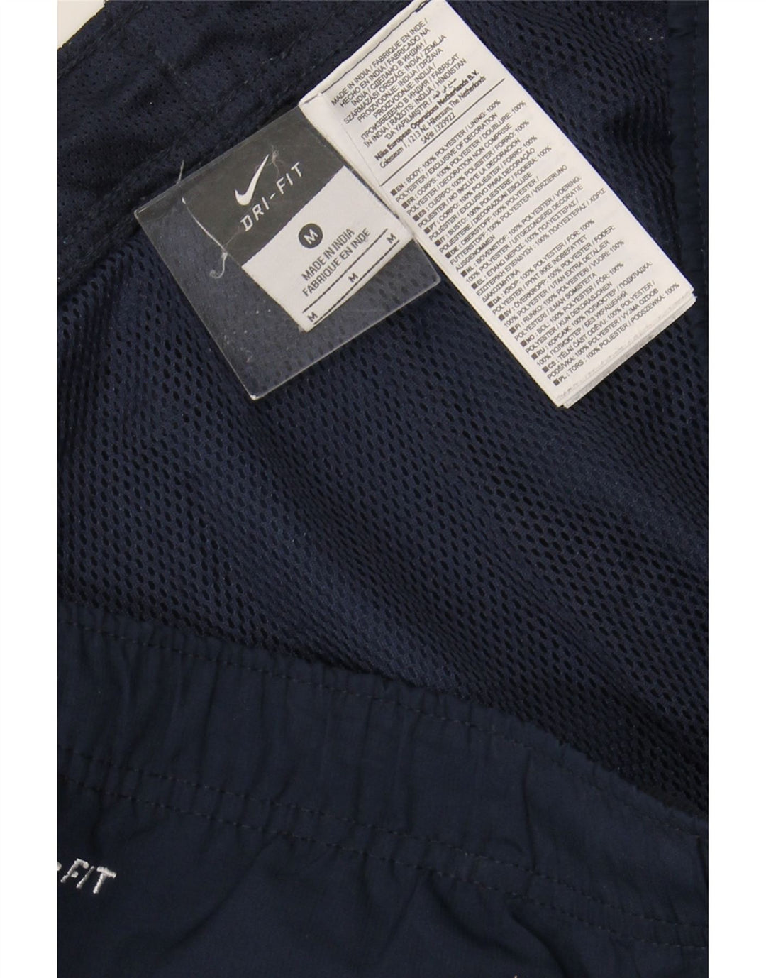 NIKE Mens Dri Fit Tracksuit Trousers Joggers Medium Navy Blue Polyester