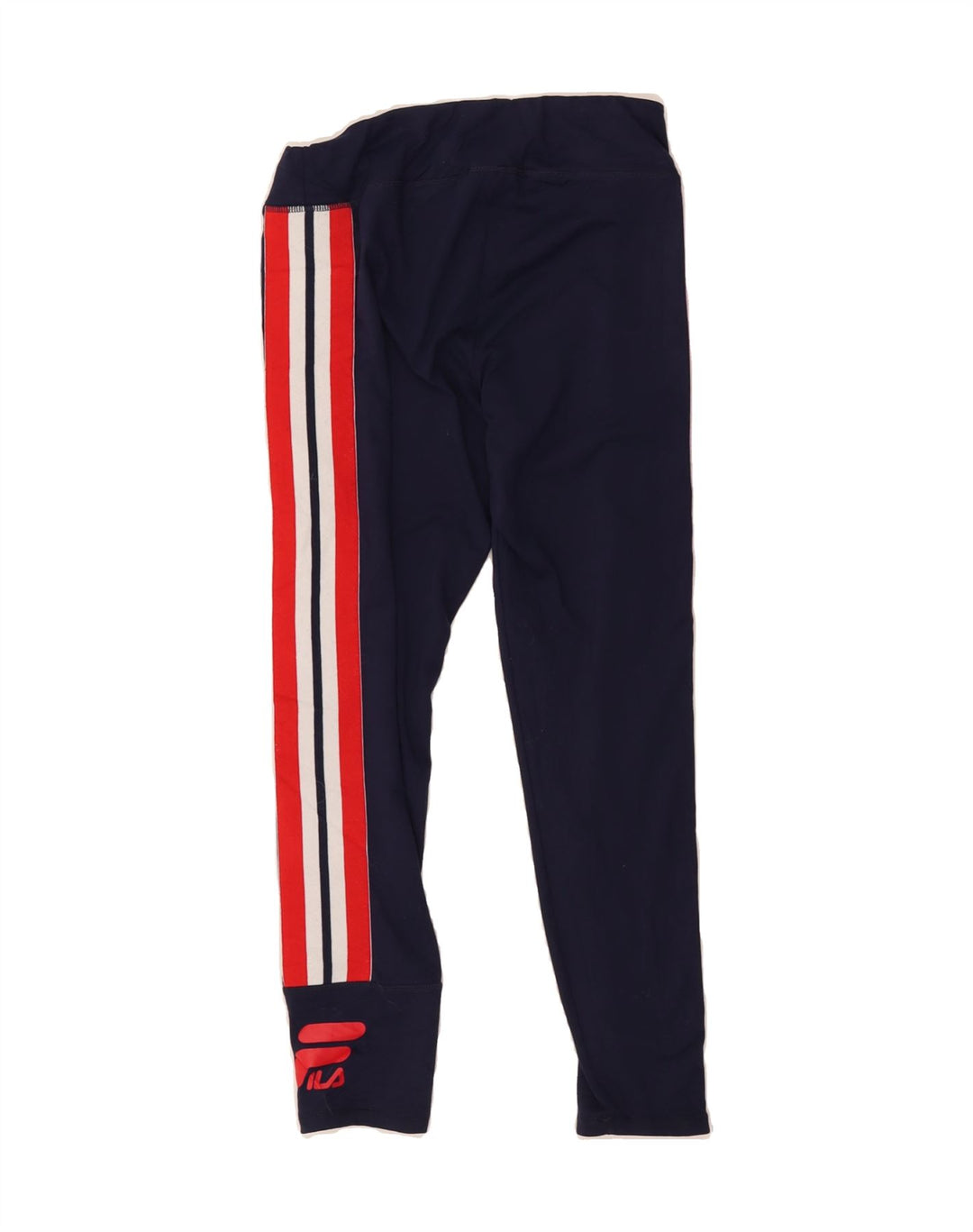 FILA Womens Leggings UK 12 Medium  Navy Blue Colourblock Vintage Fila and Second-Hand Fila from Messina Hembry 