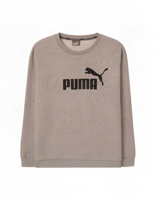 Puma Graphic Sweatshirt Jumper UK 12 Medium Grey Bomuld