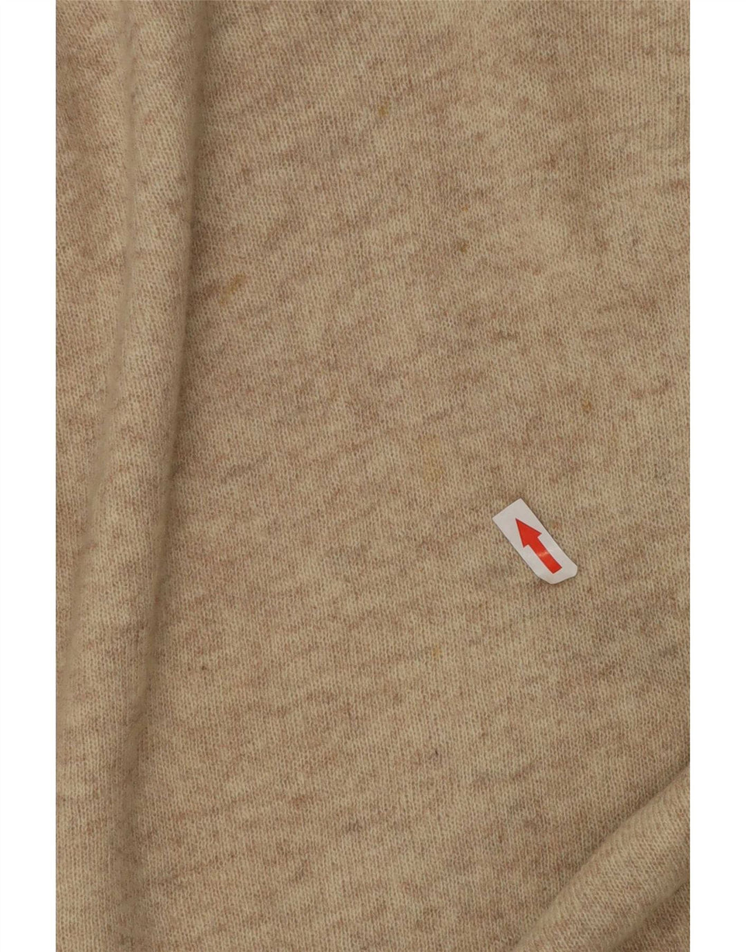 Vintage Herre V-hals sweater Stor Beige Flecked Uld