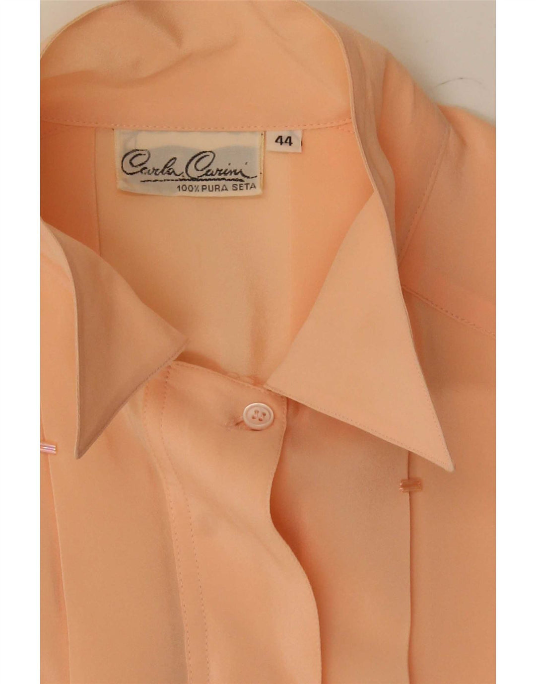 Carla Carini Dame Skjorte Bluse IT 44 Medium Pink Silke