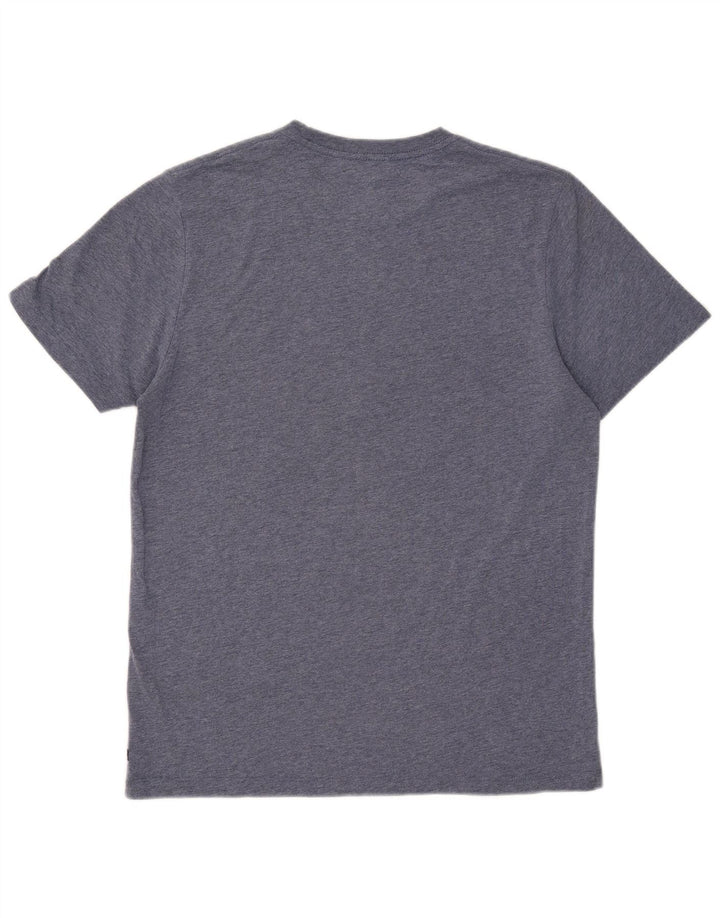 Vintage herre T-shirt top stor blå bomuld